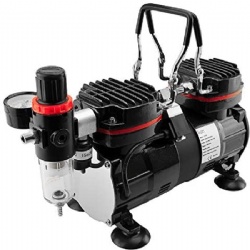 Air Compressor with Dual Action Airbrush Gun Paint Kit