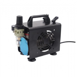 Airbrush Spray Mini Air Compressor Professional Gravity Feed Dual-Action Piston Air Compressor