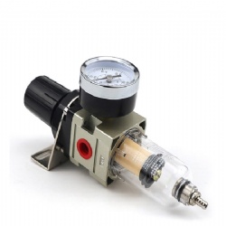 Airbrush Filter Water Air Compressor Filter Regulator w Pneumatic Gauge